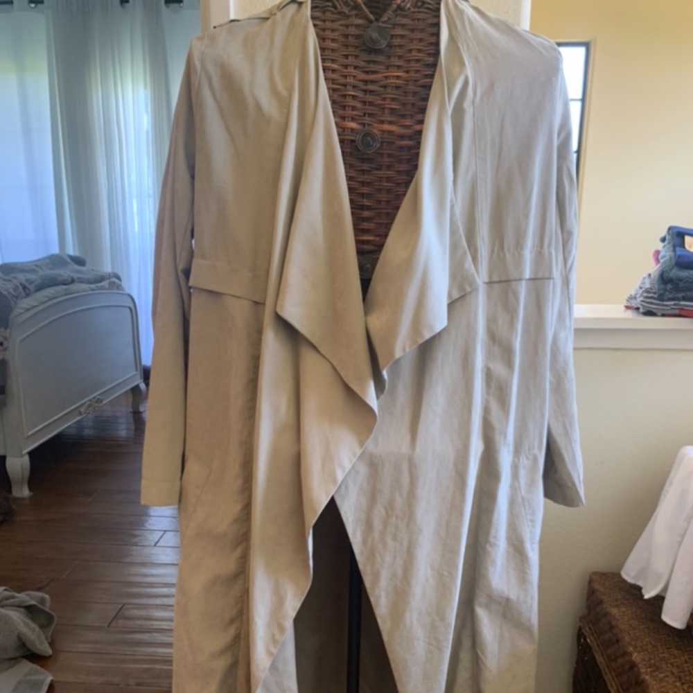 Missguided long grayish/beige jacket